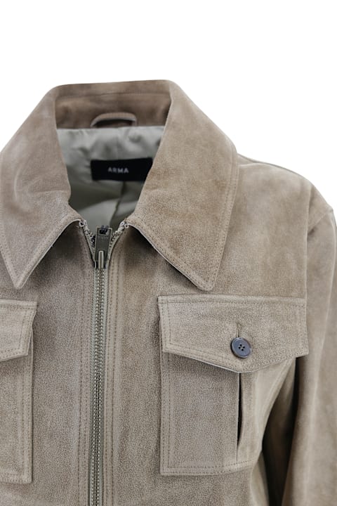 ARMA for Men ARMA Short Suede Biker Jacket