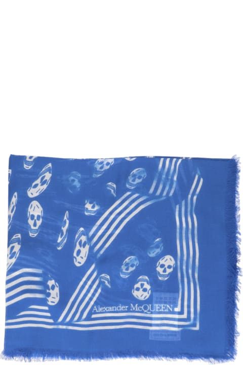 メンズ Alexander McQueenのスカーフ Alexander McQueen Skull Print Scarf