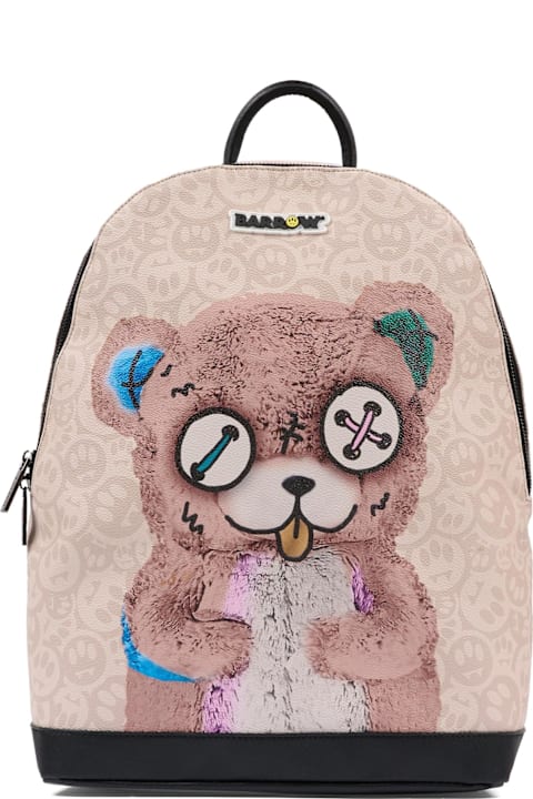 Homeware Barrow Beige Backpack For Kids With Bear