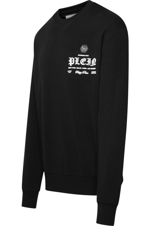 Philipp Plein Fleeces & Tracksuits for Men Philipp Plein Black Cotton Blend Sweatshirt