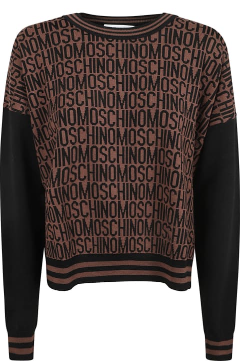 ウィメンズ Moschinoのニットウェア Moschino Logo Knit Monogram Sweater
