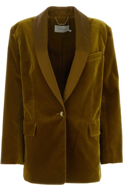 Zimmermann Coats & Jackets for Women Zimmermann Dark Green Velvet Blazer