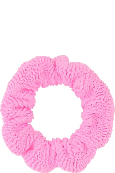 Hair Accessories for Women Hunza G Pink Fabric Scrunchie