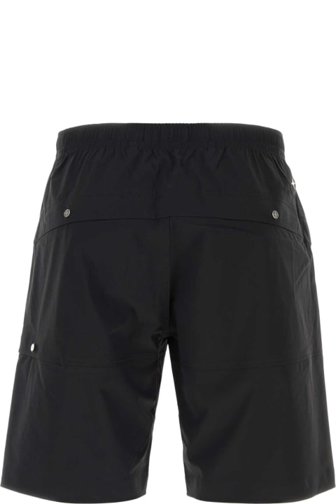 Pants for Men Stone Island Black Stretch Nylon Bermuda Shorts