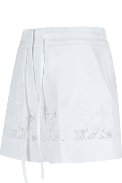 Parosh for Women Parosh White Cotton Bermuda Shorts