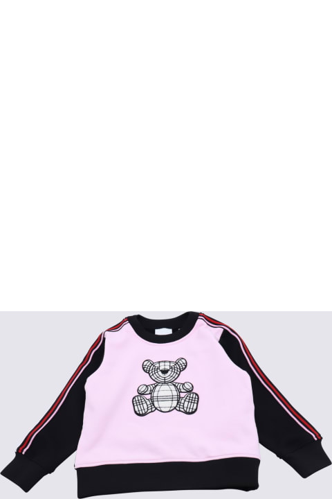 Topwear for Girls Burberry Pale Candy Pink Cotton Bear Sweatshirt