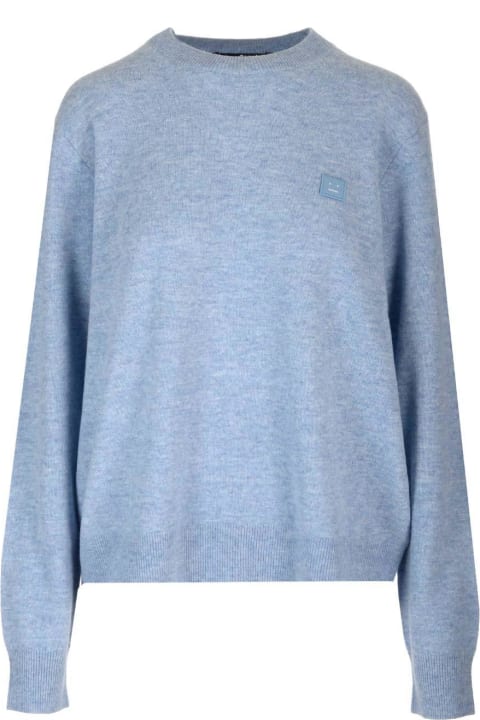 Clothing for Women Acne Studios Face Logo Patch Crewneck Sweater