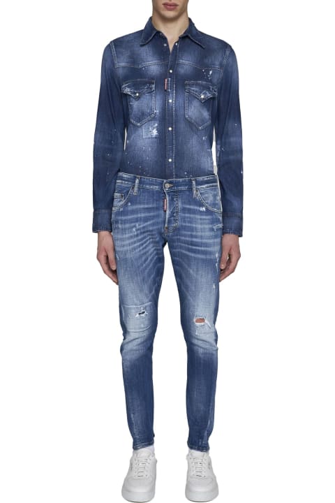 Dsquared2 Shirts for Men Dsquared2 Western Style Denim Shirt
