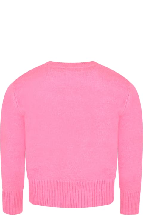 Billieblush for Kids Billieblush Fuchsia Sweater For Girl With Hearts