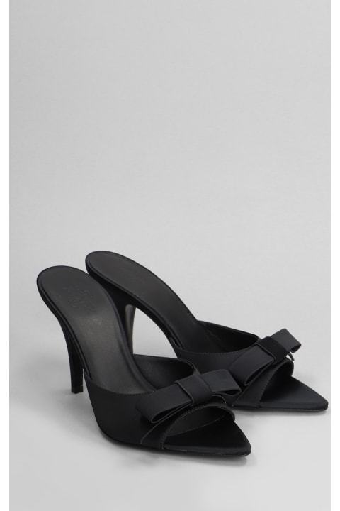 GIA BORGHINI Sandals for Women GIA BORGHINI Honorine Slipper-mule In Black Satin