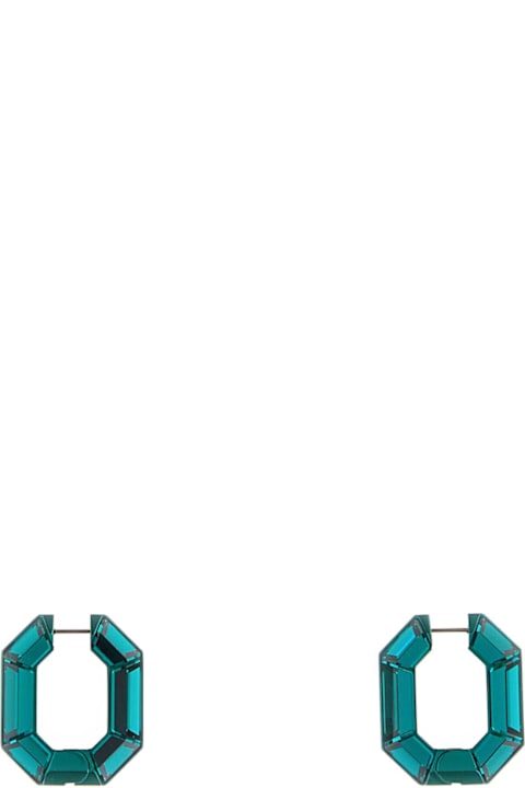 Swarovski for Men Swarovski Dark Green Crystal Lucent Earrings