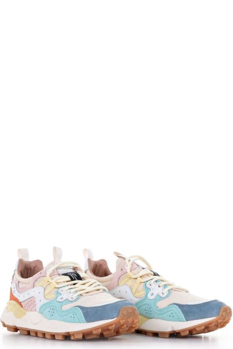 ウィメンズ スニーカー Flower Mountain Panelled Lace-up Sneakers