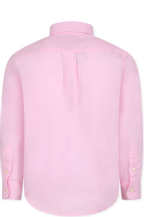 Homeware Ralph Lauren Pink Shirt For Boy With Horse