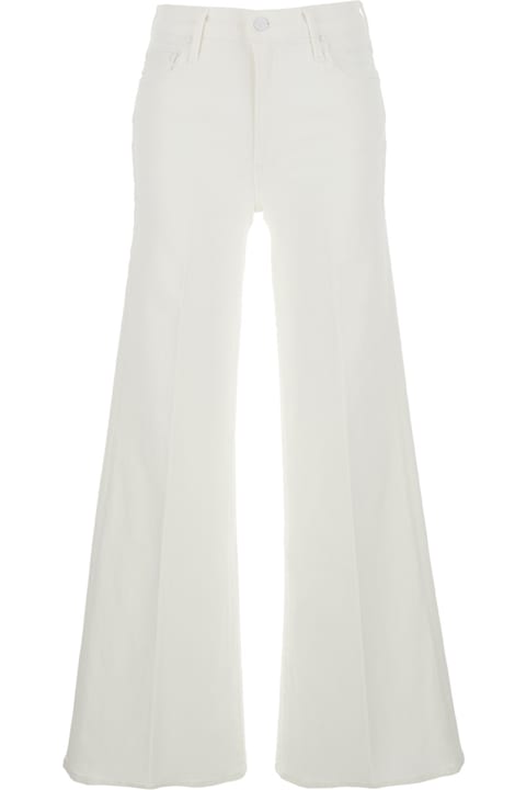 Mother for Men Mother 'the Twister Sneak' White Jeans With Belt Loops And Wide Leg In Denim Woman