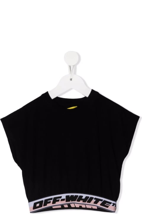Sale for Kids Off-White Kids Black And Pink Industrial Crop Tee Top