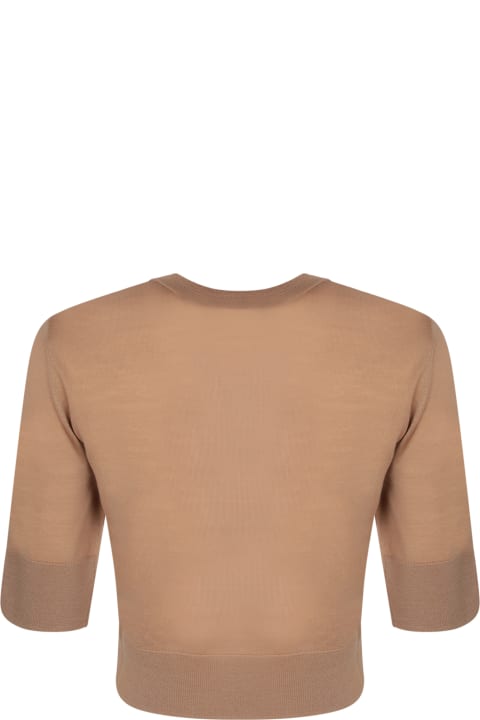 Dsquared2 Sweaters for Women Dsquared2 Cropped Beige Pulloveer