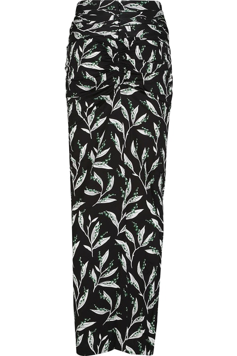Paco Rabanne for Women Paco Rabanne Long Printed Viscose Jersey Skirt