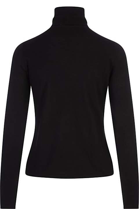 Max Mara سترات لـ السيدات Max Mara Black Adda Turtleneck Sweater