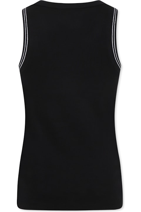 Homeware DKNY Black Tank Top For Girl With Logo.