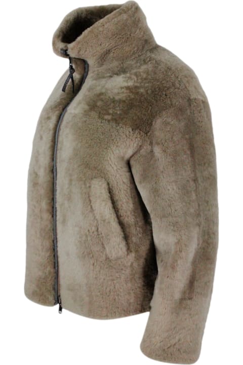 ウィメンズ Brunello Cucinelliのウェア Brunello Cucinelli Reversible Jacket Jacket In Very Soft And Precious Shearling