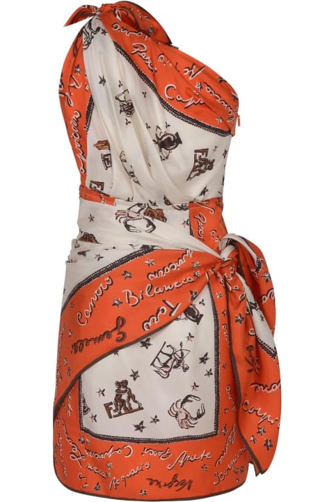 Sale for Women Fendi One-shoulder Wrap Midi Dress