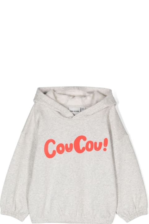 Homeware Mini Rodini 
coucou
 Grey Hoodie With Front Print In Cotton Girl