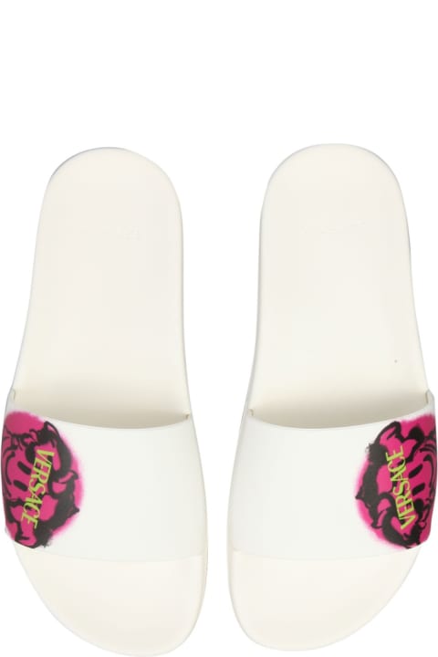 Versace for Women Versace Medusa Smiley Slide Sandals