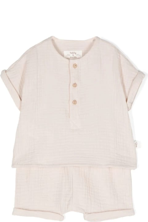 Teddy & Minou Bodysuits & Sets for Baby Boys Teddy & Minou Completo Con T- Shirt E Shorts