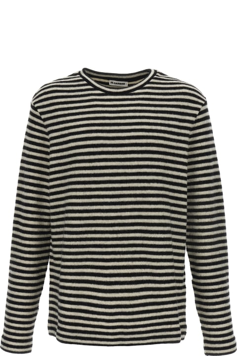 Jil Sander Sweaters for Men Jil Sander Logo Stripes Sweater