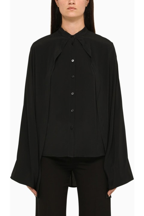 Federica Tosi Topwear for Women Federica Tosi Black Silk Blend Shirt