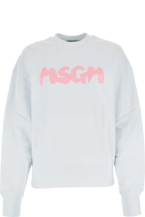 ウィメンズ フリース＆ラウンジウェア MSGM White Cotton Sweatshirt
