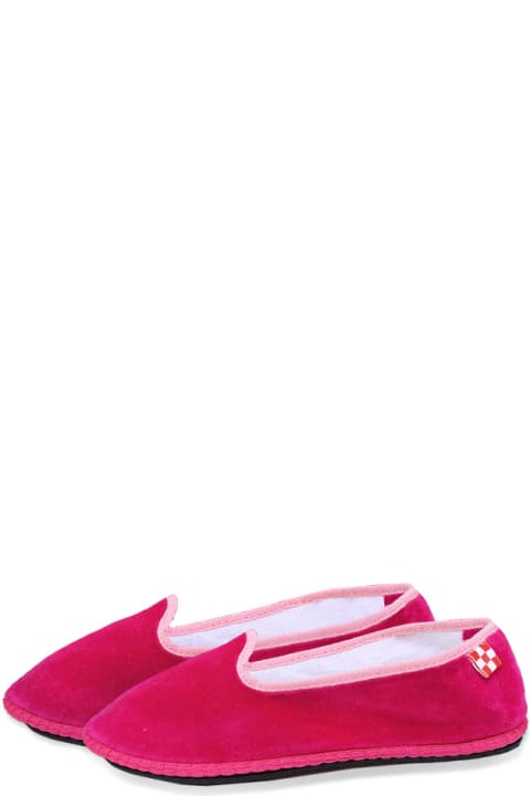 Homeware MC2 Saint Barth Fucsia Velvet Slippers Friulane