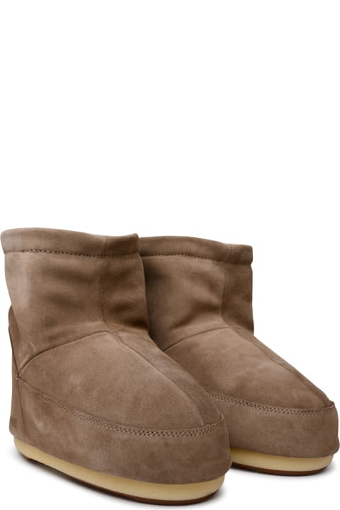 Moon Boot Boots for Women Moon Boot 'low-top Icon' Beige Suede Boots