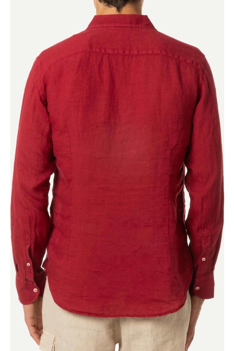 Homeware MC2 Saint Barth Man Burgundy Linen Pamplona Shirt