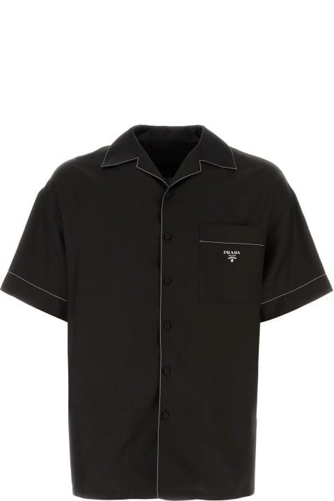 Prada Clothing for Men Prada Black Silk Shirt