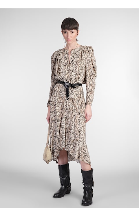 ウィメンズ Isabel Marantのスカート Isabel Marant Olena Skirt In Beige Silk