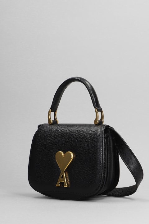 Ami Alexandre Mattiussi Totes for Women Ami Alexandre Mattiussi Shoulder Bag In Black Leather
