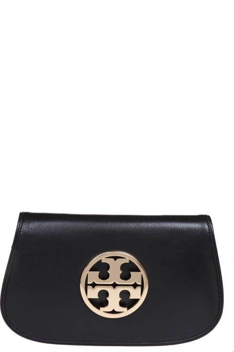 Bags Sale for Women Tory Burch Clutch Reva In Black Leather