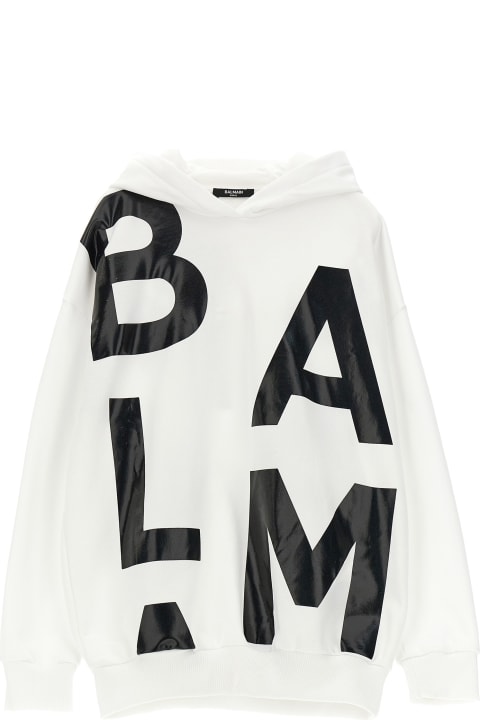 Balmain Topwear for Girls Balmain Logo Print Hoodie