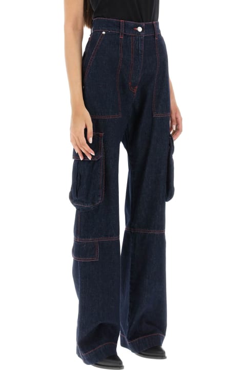ウィメンズ MSGMのパンツ＆ショーツ MSGM Cargo Jeans With Flared Cut