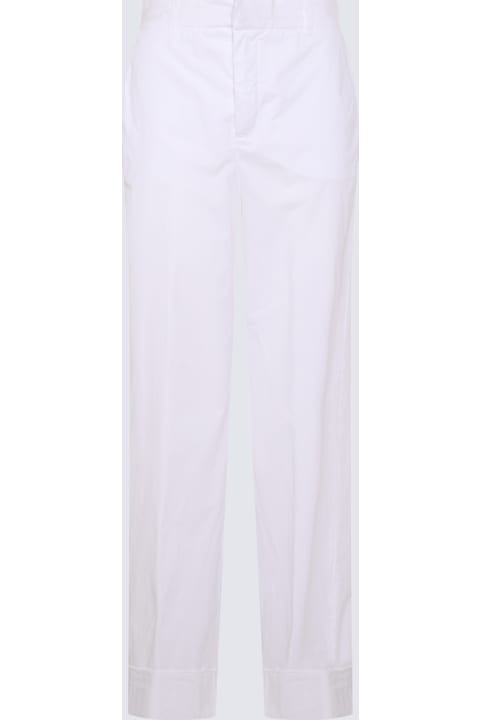 Malo Pants & Shorts for Women Malo White Cotton Stretch Pants