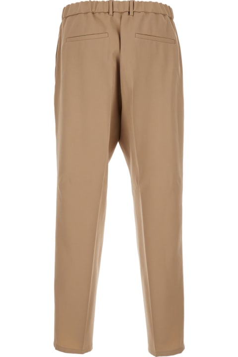 Clothing for Men Jil Sander Beige Pants With Elastic Waistband In Wool Man