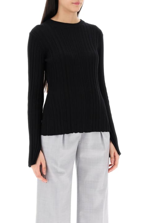 Fashion for Women Loulou Studio Evie Ribbed Crew-neck Sweater