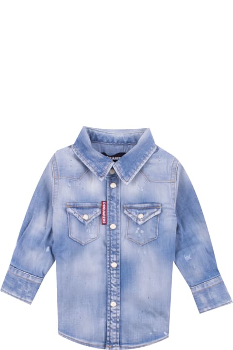 Dsquared2 Shirts for Baby Boys Dsquared2 Camicia In Denim
