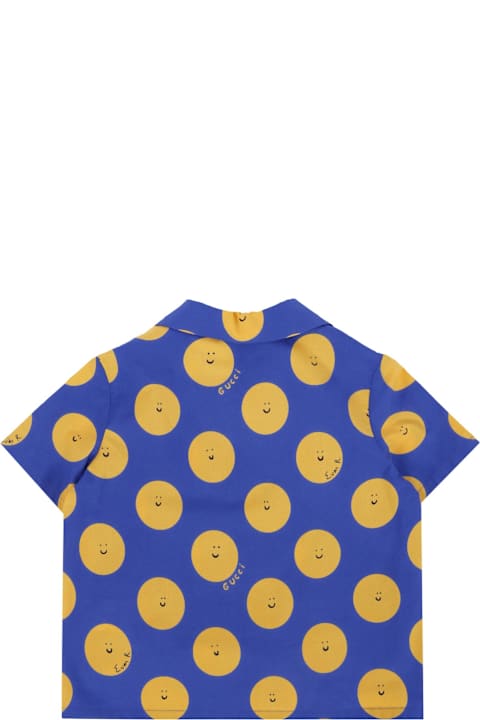 Fashion for Women Gucci Blue Shirt For Baby Boy With Sun