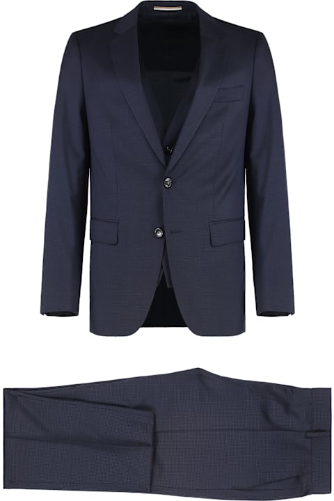 Hugo Boss for Kids Hugo Boss Stretch Wool Three-pieces Suit