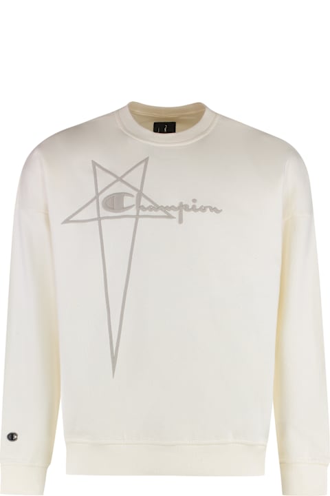 Rick Owens Fleeces & Tracksuits for Men Rick Owens Rick Owens X Champion - Cotton Crew-neck Sweatshirt