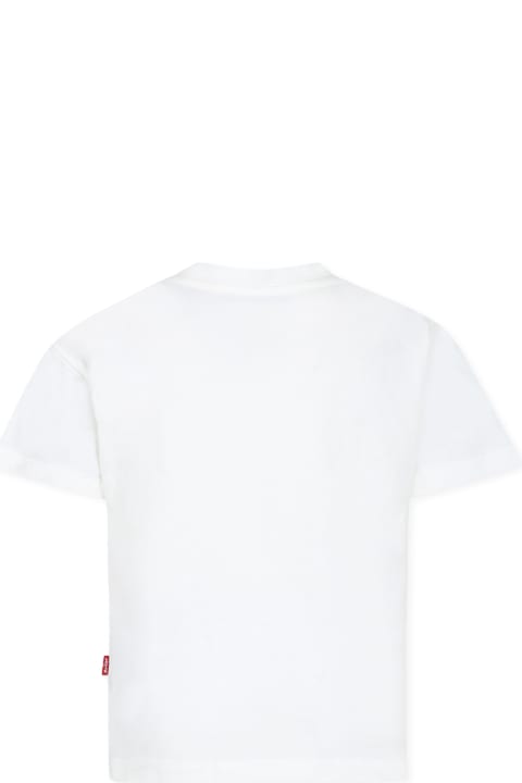 Homeware Levi
s Ivory T-shirt For Girl With Logo