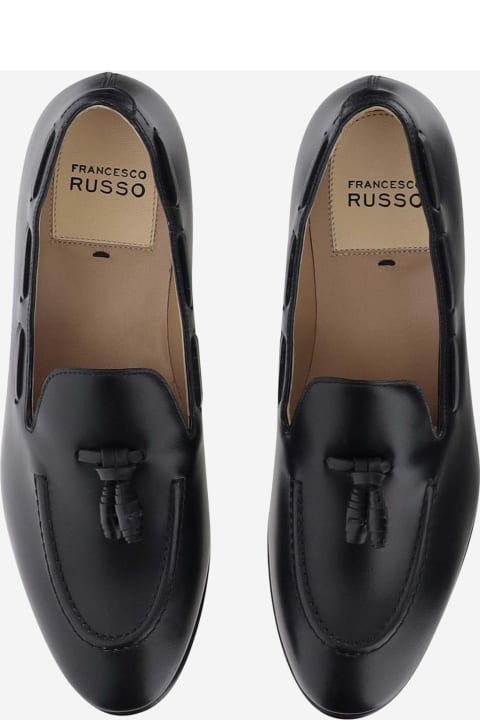 Francesco Russo Flat Shoes for Women Francesco Russo Leather Moccasins