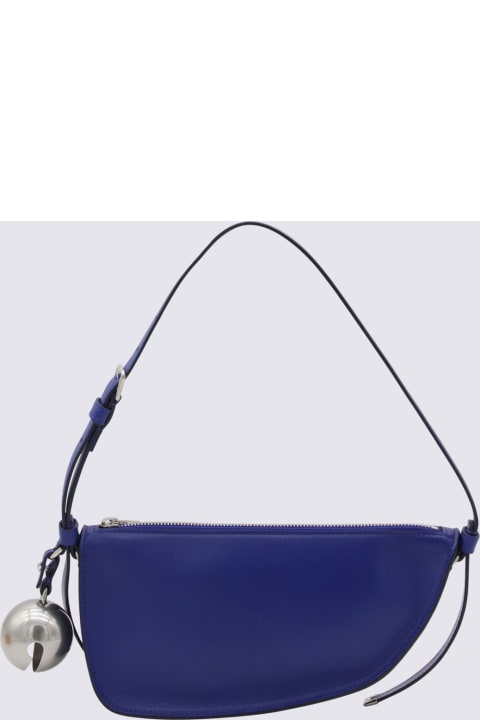 Burberry Sale for Women Burberry Dark Blue Shield Leather Shoulder Bag